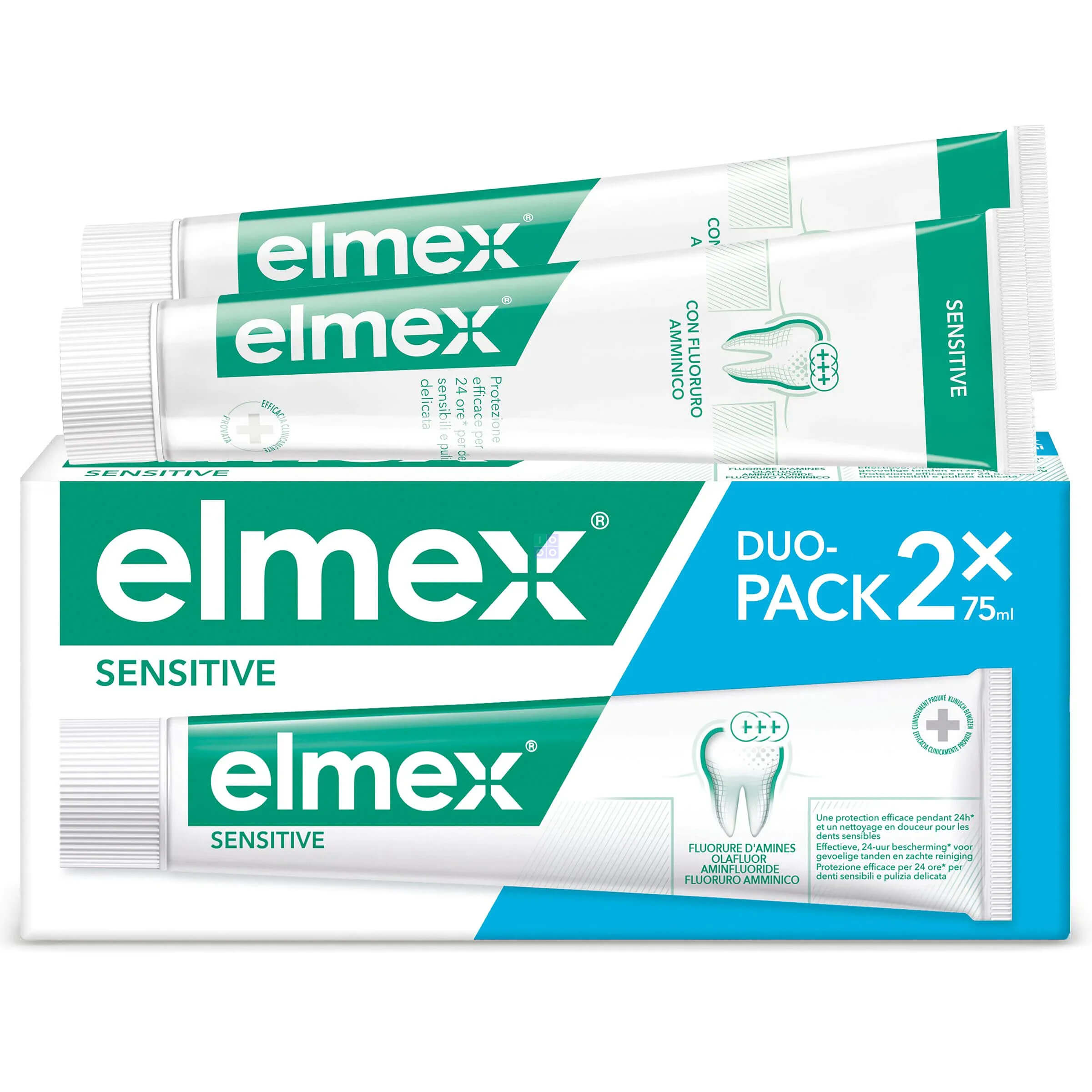 Elmex Sensitive - Dentifricio per Denti Sensibili - 2 x 75 ml